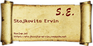 Stojkovits Ervin névjegykártya